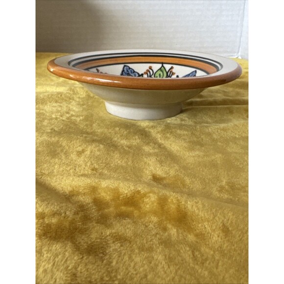 Le Souk Ceramique 5” Small Bowl Floral Handpainted Tunisia Colorful - Picture 4 of 7